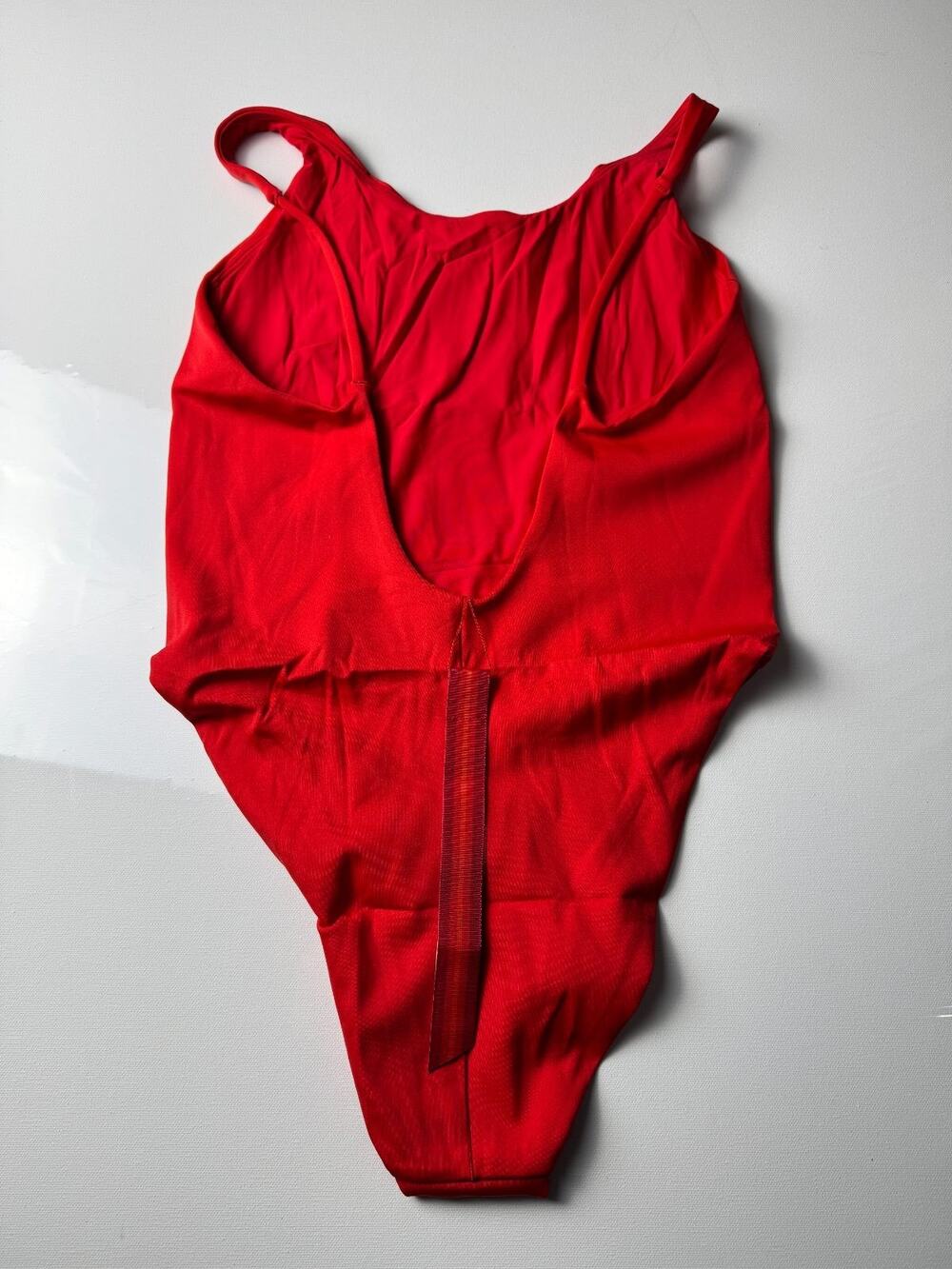 Left on Friday CJ Suit One Piece Swimsuit Sweet Chili Heat Red Size L Scoop Back